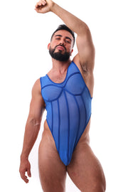 Thong-Bodysuit Azul