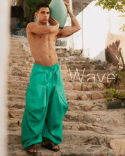 LINEN STRUCTURED PANTS