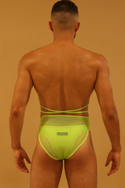 Brief Tangled Lime Mesh